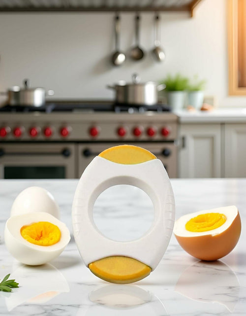 Load image into Gallery viewer, Juroicessry Yellow Egg Shell Opener Cutter Kitchen Tool Acacia Wood
