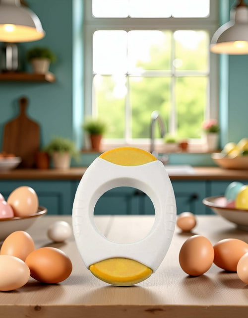 Load image into Gallery viewer, Juroicessry Yellow Egg Shell Opener Cutter Kitchen Tool Acacia Wood
