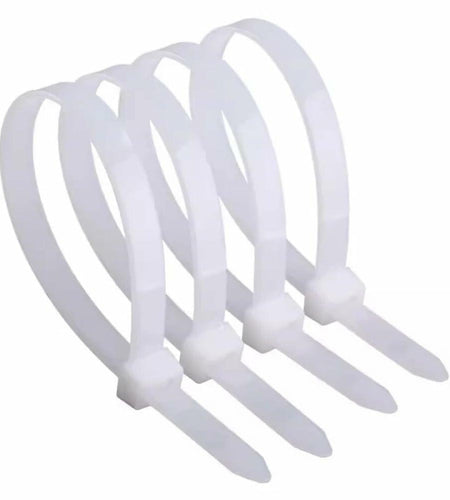 AUHKO 8in Heavy Duty Nylon Zip Cable Ties White 121lbs Tensile Strength