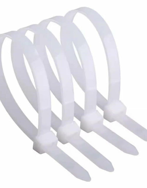Load image into Gallery viewer, AUHKO 8in Heavy Duty Nylon Zip Cable Ties White 121lbs Tensile Strength
