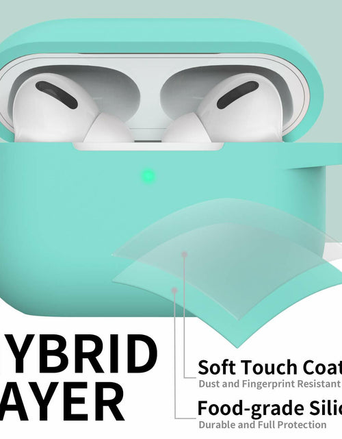 Load image into Gallery viewer, GMUDA Silicone Cover for AirPods Pro 1 &amp; 2 with Keychain Mint Green
