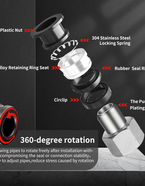 Load image into Gallery viewer, QITUO Push to Connect Fittings 8mm x 1/4 NPT Male Straight 15 Pcs
