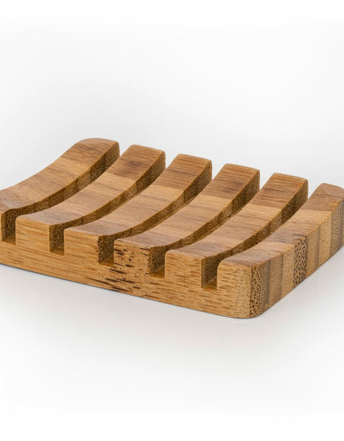 Load image into Gallery viewer, Bamboo Soap Holder Self Draining Wooden Soap Dish Bathroom Accessory
