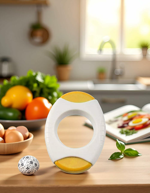 Load image into Gallery viewer, Juroicessry Yellow Egg Shell Opener Cutter Kitchen Tool Acacia Wood
