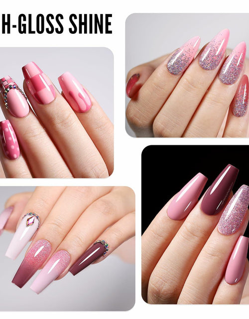 Load image into Gallery viewer, YOKE FELLOW Gel Nail Polish Set 6 Pcs 10ML Nude Pink Glitter Gel Polish

