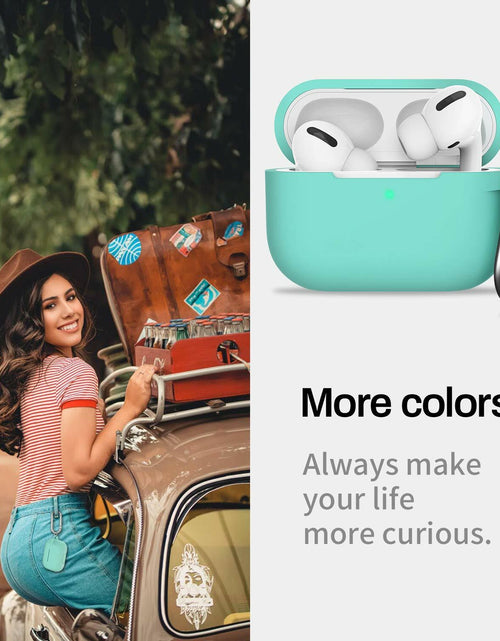 Load image into Gallery viewer, GMUDA Silicone Cover for AirPods Pro 1 &amp; 2 with Keychain Mint Green
