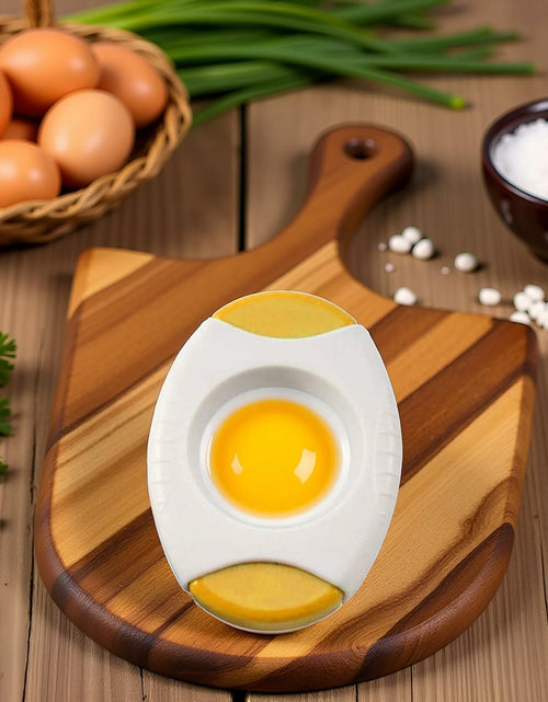Load image into Gallery viewer, Juroicessry Yellow Egg Shell Opener Cutter Kitchen Tool Acacia Wood
