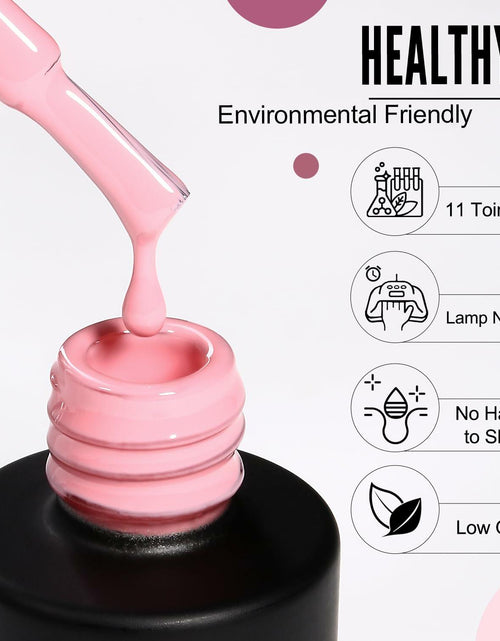Load image into Gallery viewer, YOKE FELLOW Gel Nail Polish Set 6 Pcs 10ML Nude Pink Glitter Gel Polish
