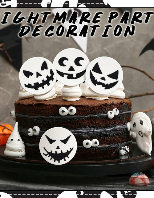 Load image into Gallery viewer, Amyhill Halloween Ghost Cupcake Toppers Rings 48 Pack Party Supplies

