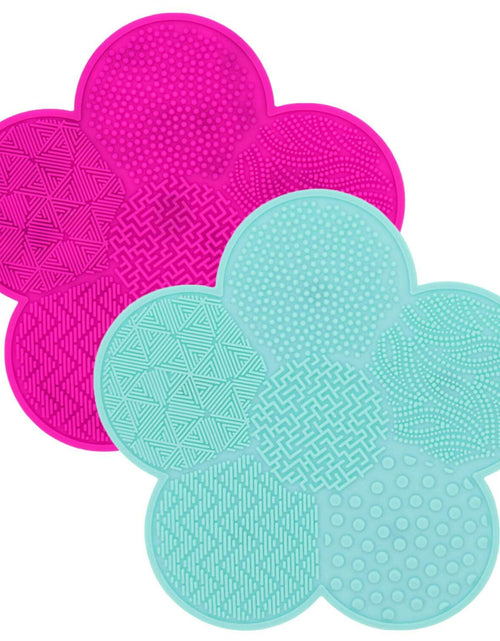 Load image into Gallery viewer, OUYFBO Makeup Brush Cleaning Pad 2 Pack Silicone Cleaner Mat w Suction
