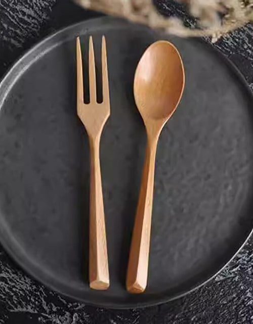 Load image into Gallery viewer, Chen Mi 20 Pc Wooden Spoon Fork Set Japanese Style Reusable Cutlery
