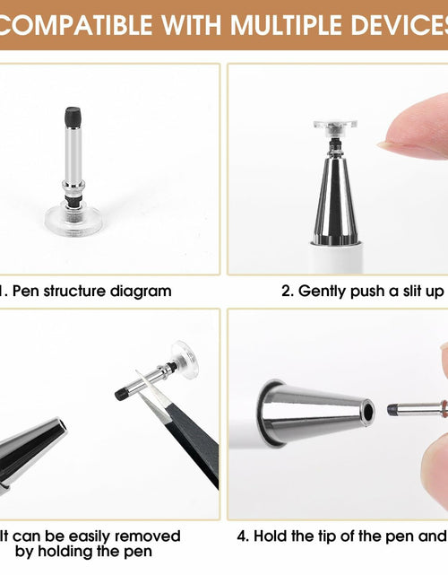 Load image into Gallery viewer, KRSABO 2-in-1 Capacitive Touch Screen Stylus Pen 2 Pack Black White Aluminum
