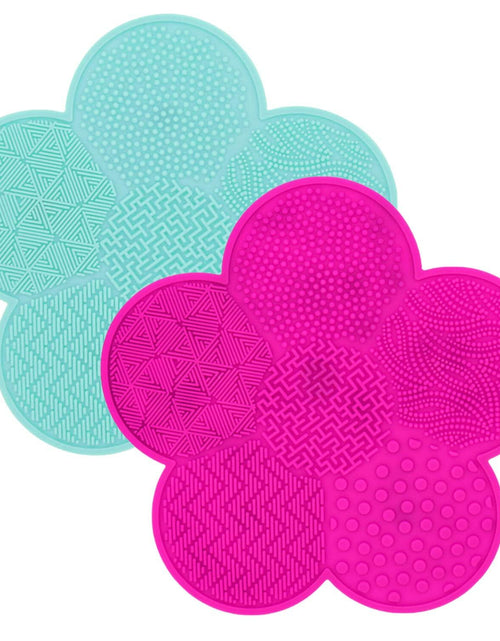 Load image into Gallery viewer, OUYFBO Makeup Brush Cleaning Pad 2 Pack Silicone Cleaner Mat w Suction
