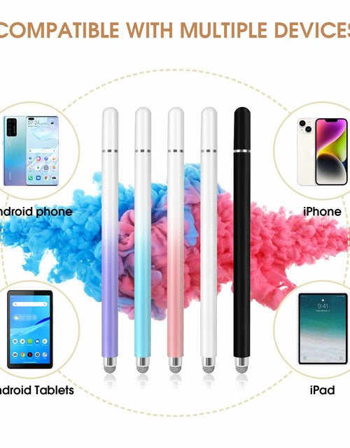 Load image into Gallery viewer, KRSABO 2-in-1 Capacitive Touch Screen Stylus Pen 2 Pack Black White Aluminum
