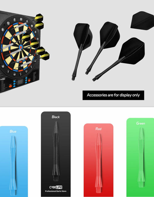 Load image into Gallery viewer, CyeeLife Dart Shafts 15 Pack with O Rings Dart Accessories Black
