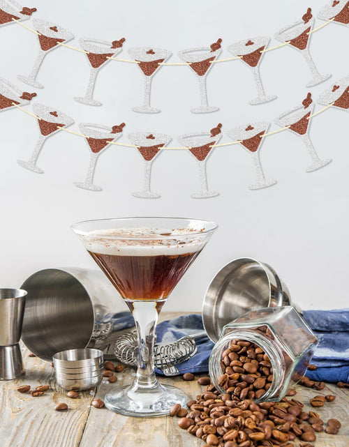 Load image into Gallery viewer, Espresso Martini Banner A Tini Bit Older Birthday Martini Party Decor
