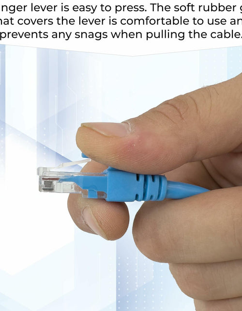 Load image into Gallery viewer, NTCFL Cat6 Patch Cable 1m Light Blue 10Gbps 250MHz Gold Plated Tips
