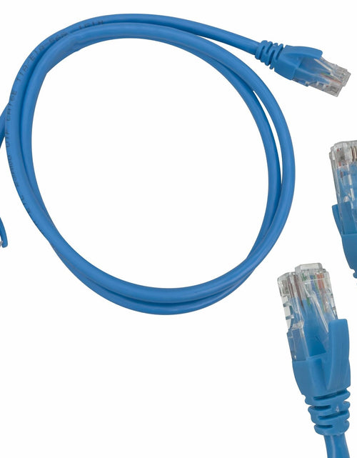 Load image into Gallery viewer, NTCFL Cat6 Patch Cable 1m Light Blue 10Gbps 250MHz Gold Plated Tips
