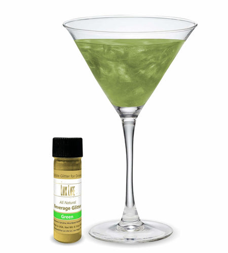 Lux Life Edible Drink Glitter Green Food Grade for Cocktails Wine 4g