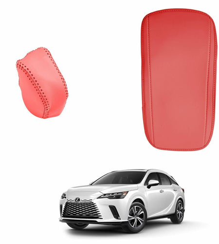 Dragon Art Leather Gear Shift Knob Cover for Lexus NX RX 2022-2023