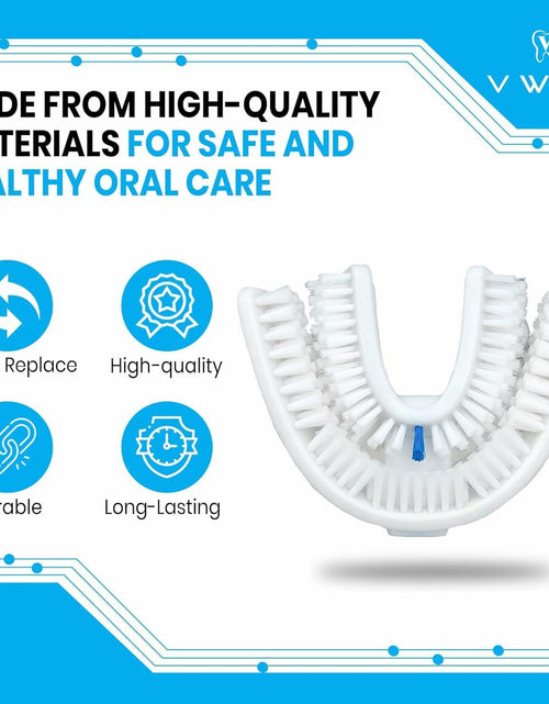 Load image into Gallery viewer, VWHITE U Shaped Replacement Head Ultrasonic Toothbrush White Adult Soft Silicone
