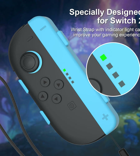Gamorek Wrist Strap for Switch 2 Joy Con Controller 2 Pack Blue Orange