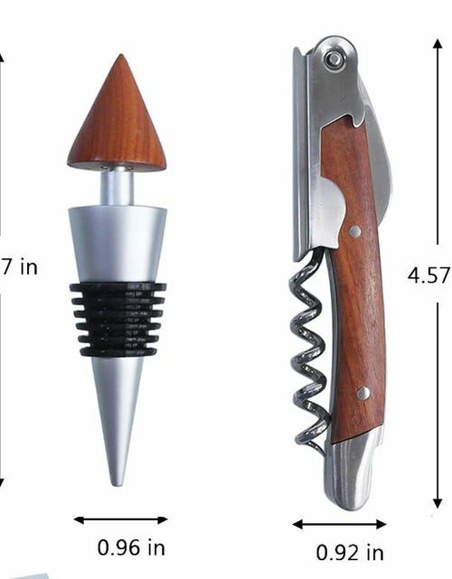 Load image into Gallery viewer, Lutong Professional Wine Opener Corkscrew w/Foil Cutter &amp; Cap Remover Brown
