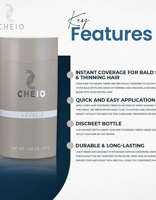 Load image into Gallery viewer, Cheio Hair Thickening Fibers Keratin Level 2 Light Brown 30g Bald Spots

