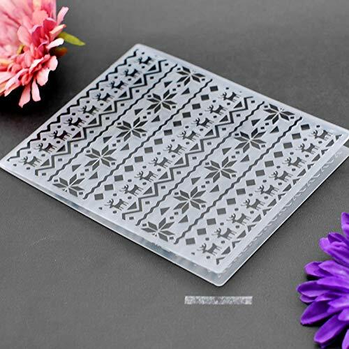 Load image into Gallery viewer, DDOUJOY Snowflake Deer Christmas Plastic Embossing Folder for Card Making
