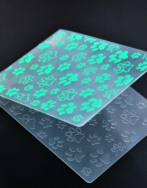 Load image into Gallery viewer, DDOUJOY 8pcs Embossing Folders Cat Paw Pineapple Tree Colorful Plastic
