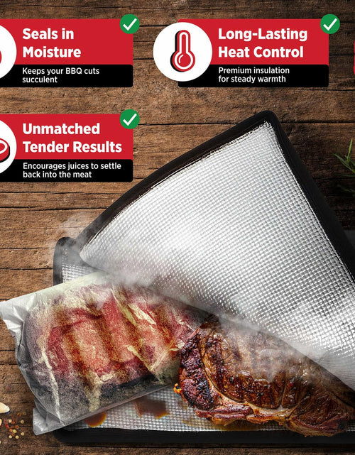 Load image into Gallery viewer, Smoker Chef Ultimate Meat Resting Bag 21" Black BBQ Blanket + 24 Butcher Sheets
