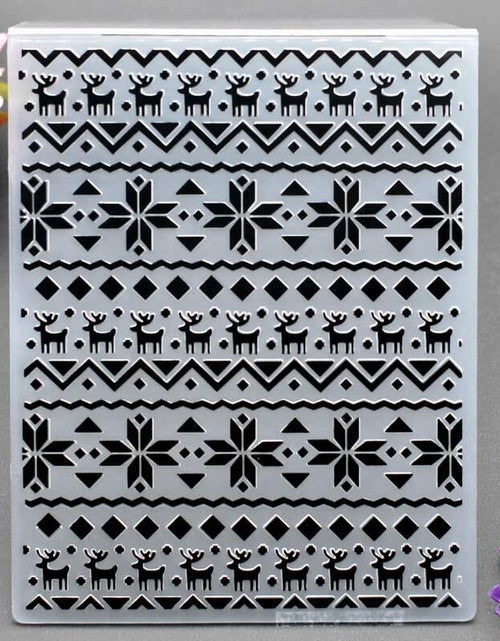 Load image into Gallery viewer, DDOUJOY Snowflake Deer Christmas Plastic Embossing Folder for Card Making
