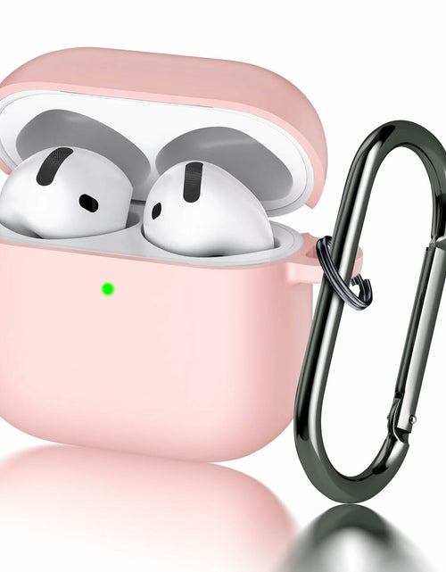 Load image into Gallery viewer, Seltureone AirPods 4 Case Soft Silicone Shockproof Keychain Pink 2024
