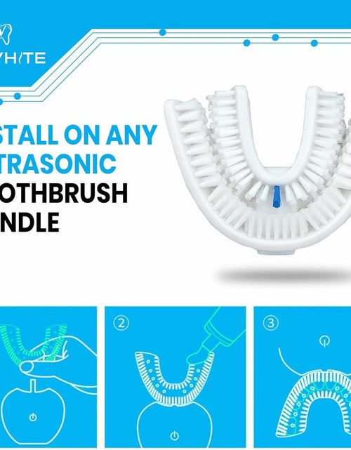 Load image into Gallery viewer, VWHITE U Shaped Replacement Head Ultrasonic Toothbrush White Adult Soft Silicone

