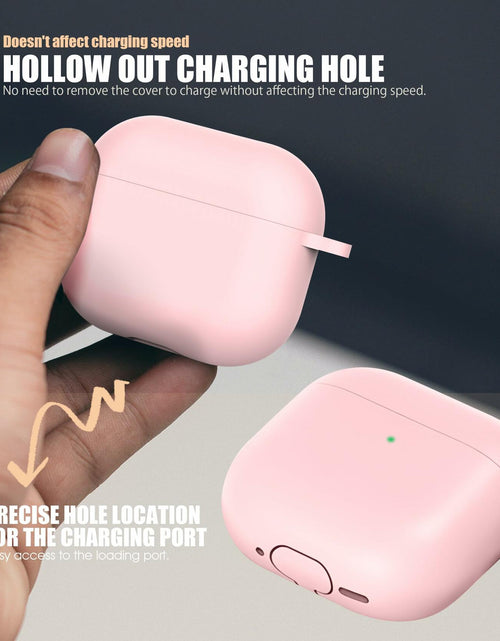Load image into Gallery viewer, Seltureone AirPods 4 Case Soft Silicone Shockproof Keychain Pink 2024
