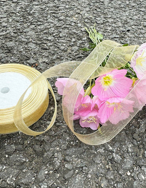 Load image into Gallery viewer, BEAUTOPE Sheer Organza Chiffon Ribbon 1in x 100yd White Polyester
