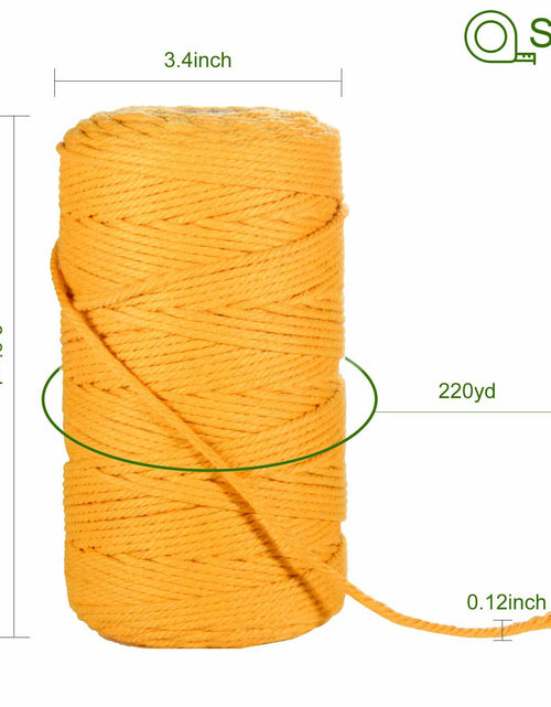 Load image into Gallery viewer, POZEAN 3mm Macrame Cord 220 Yards 100% Cotton Rose Red Cotton Yarn
