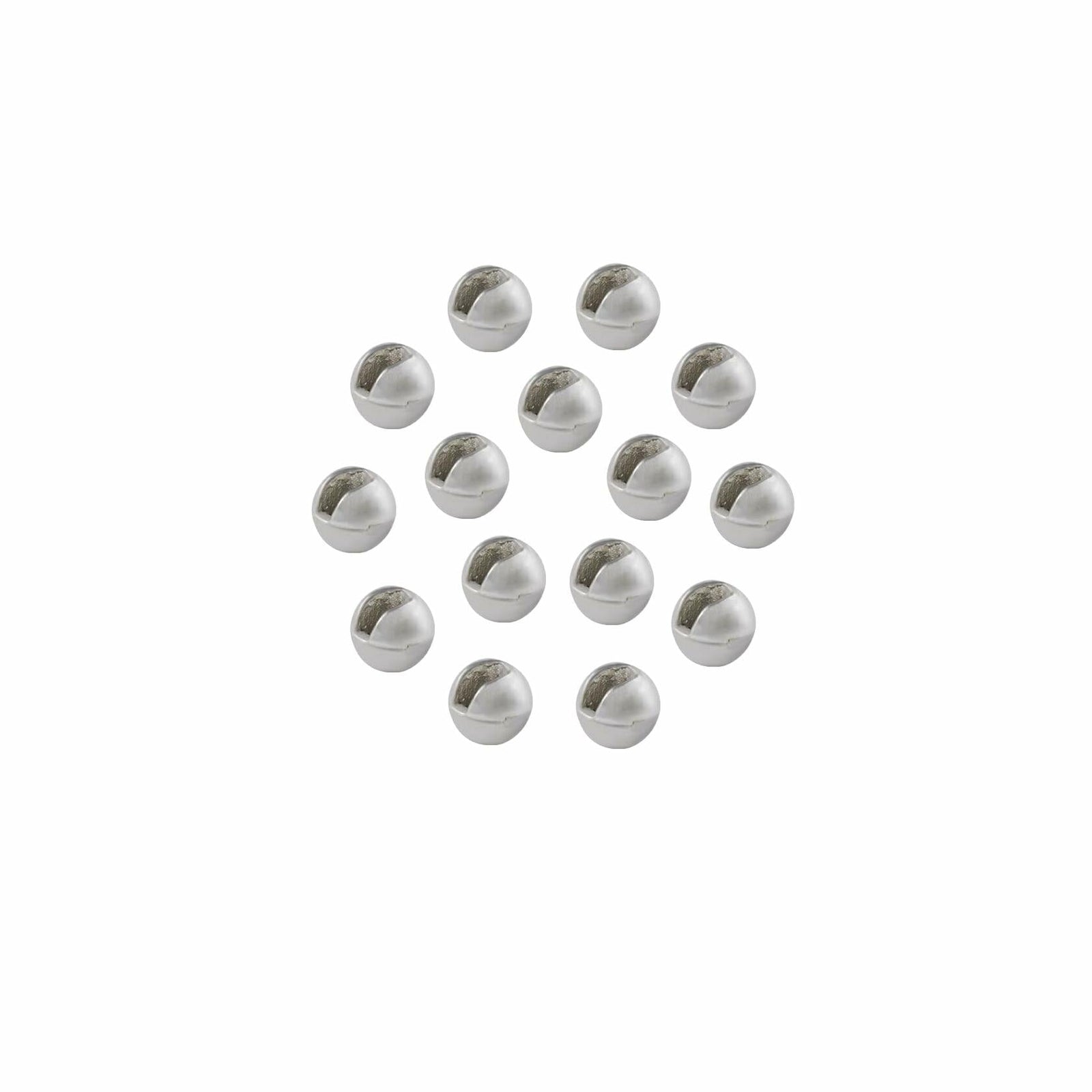 JUIFUTIME Tungsten Slotted Fly Tying Beads 4.0mm Black Nickel 100pcs