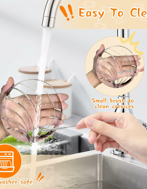 Load image into Gallery viewer, LUOFUAWEI Concha Cutter Mexican Bread Pig Cookie Cutter Set Silver Mini 4.1in
