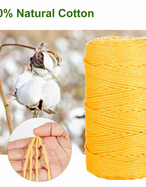 Load image into Gallery viewer, POZEAN 3mm Macrame Cord 220 Yards 100% Cotton Rose Red Cotton Yarn
