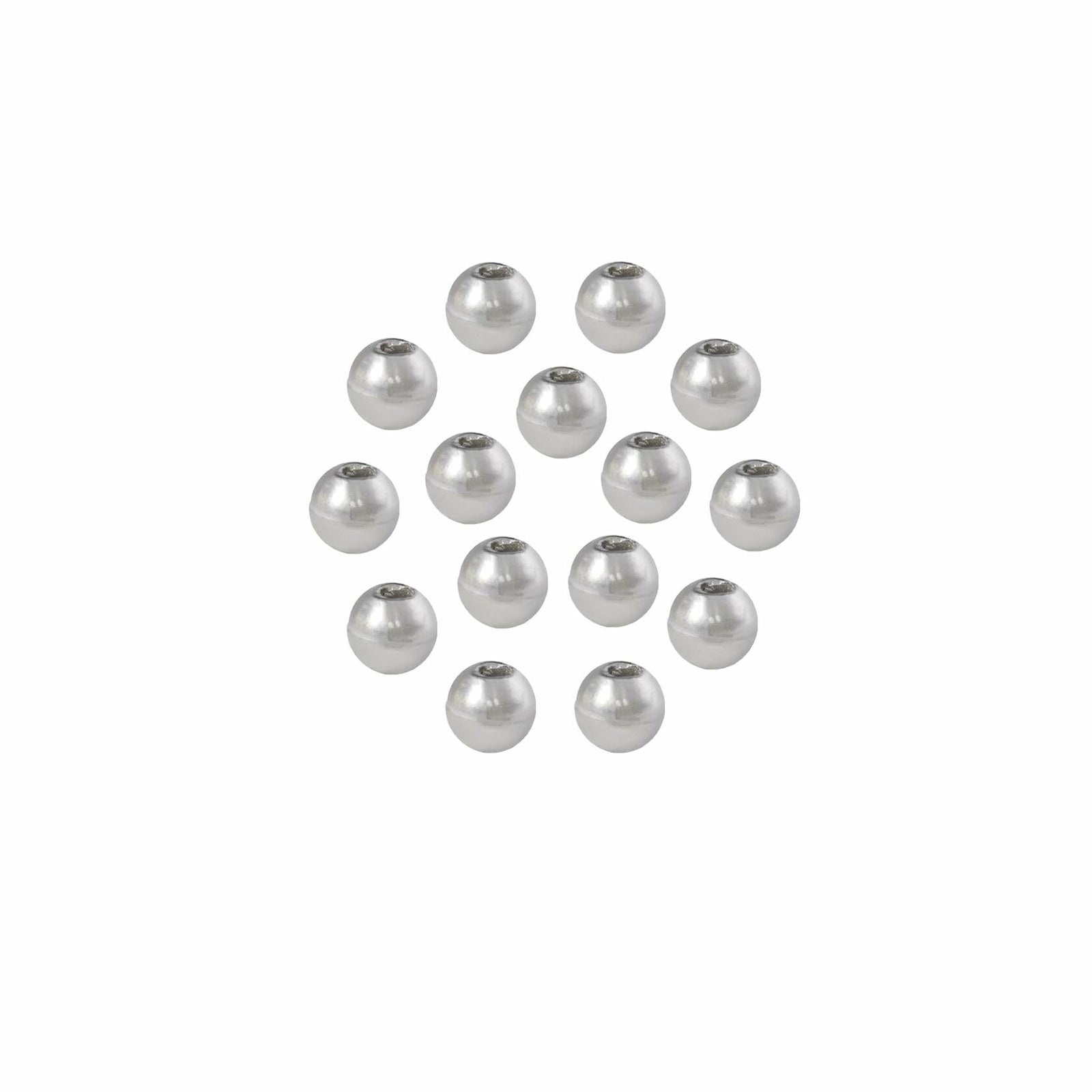 JUIFUTIME Tungsten Slotted Fly Tying Beads 4.0mm Black Nickel 100pcs