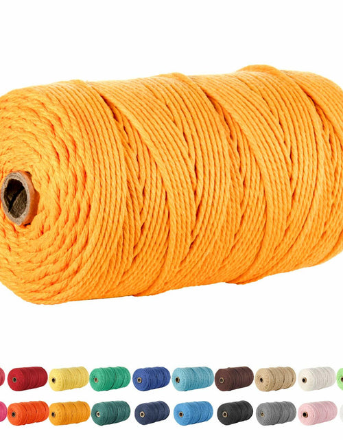 Load image into Gallery viewer, POZEAN 3mm Macrame Cord 220 Yards 100% Cotton Rose Red Cotton Yarn
