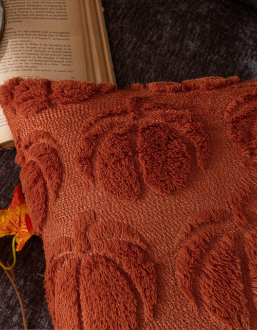 Load image into Gallery viewer, COSIBONO Pumpkin Fall Throw Pillow Covers 18x18 Set of 2 Caramel Embroidery
