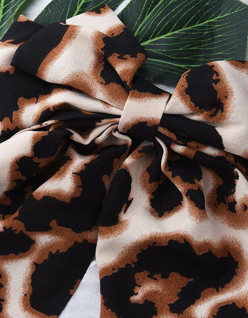 Load image into Gallery viewer, Sdopbinbin Leopard Hair Bow Clip Large Long Tail Barrette Women Girls
