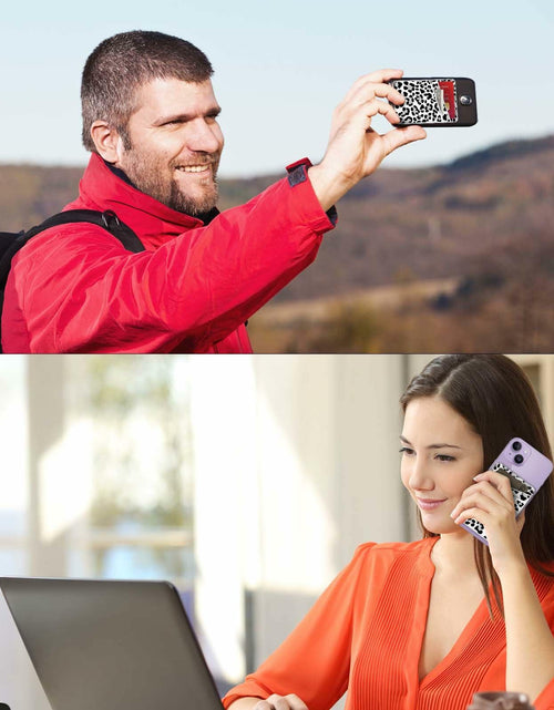Load image into Gallery viewer, TIHYWR Leather Phone Wallet Card Holder Green Faux Leather Floral
