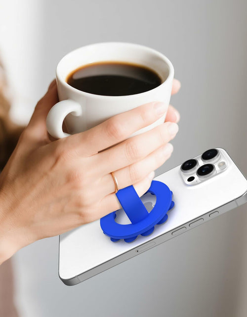 Load image into Gallery viewer, HZZADZXW Silicone Phone Grip Detachable Holder Comfy Loop Blue
