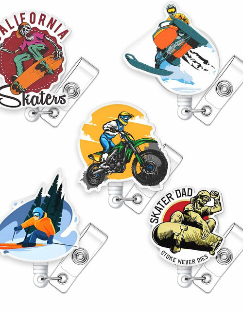 Load image into Gallery viewer, Ldcttcy 5 Pcs Retractable Badge Reel Name Tag ID Clip Holder Cute Animals
