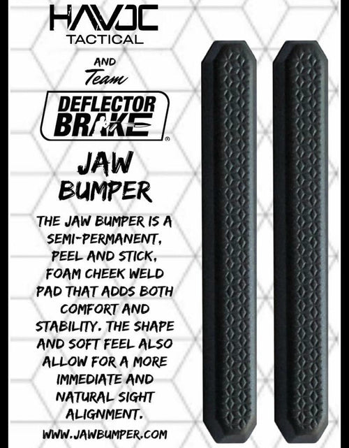 Load image into Gallery viewer, Jaw Bumper Cheek Weld Pad for Rifle Stocks, 2 Parts, Black Comfort Fit
