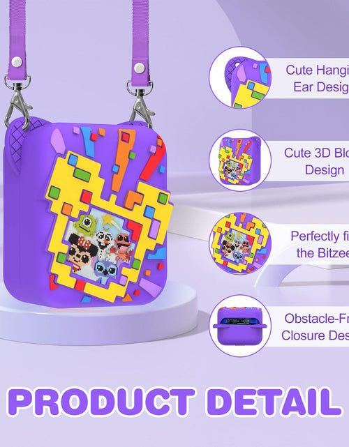 Load image into Gallery viewer, SKRVGOJFG Bitzee Disney Silicone Protective Case Purple with Lanyard
