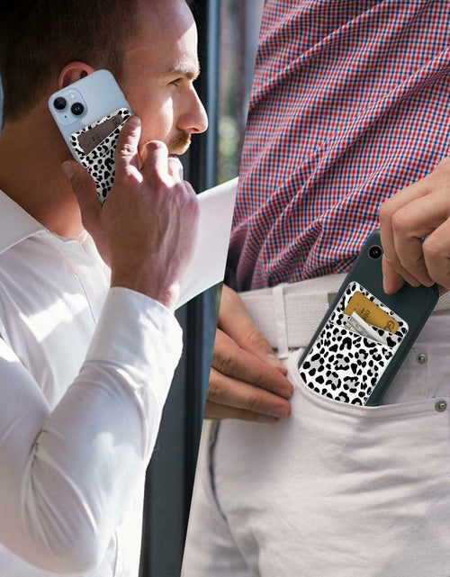 Load image into Gallery viewer, TIHYWR Leather Phone Wallet Card Holder Green Faux Leather Floral
